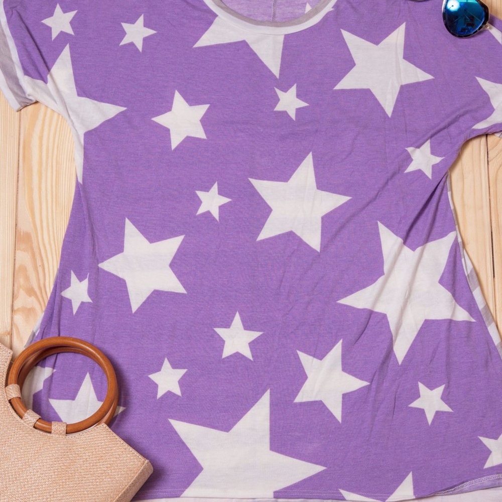 NWT Boutique Haptics Purple Stars Stripes - Picture 7 of 7